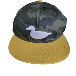 Baseballism Camo Snapback Hat Green Camouflage Yellow Brim Adjustable Baseball C